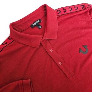 True Religion Men's Damask Short Sleeve Polo Sz XL